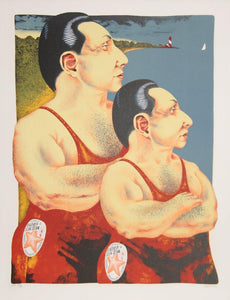 Father and Son Team from the Limestoned Portfolio Lithograph | Dennis Geden,{{product.type}}