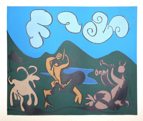 Faunes et Chevre (31) Woodcut | Pablo Picasso,{{product.type}}
