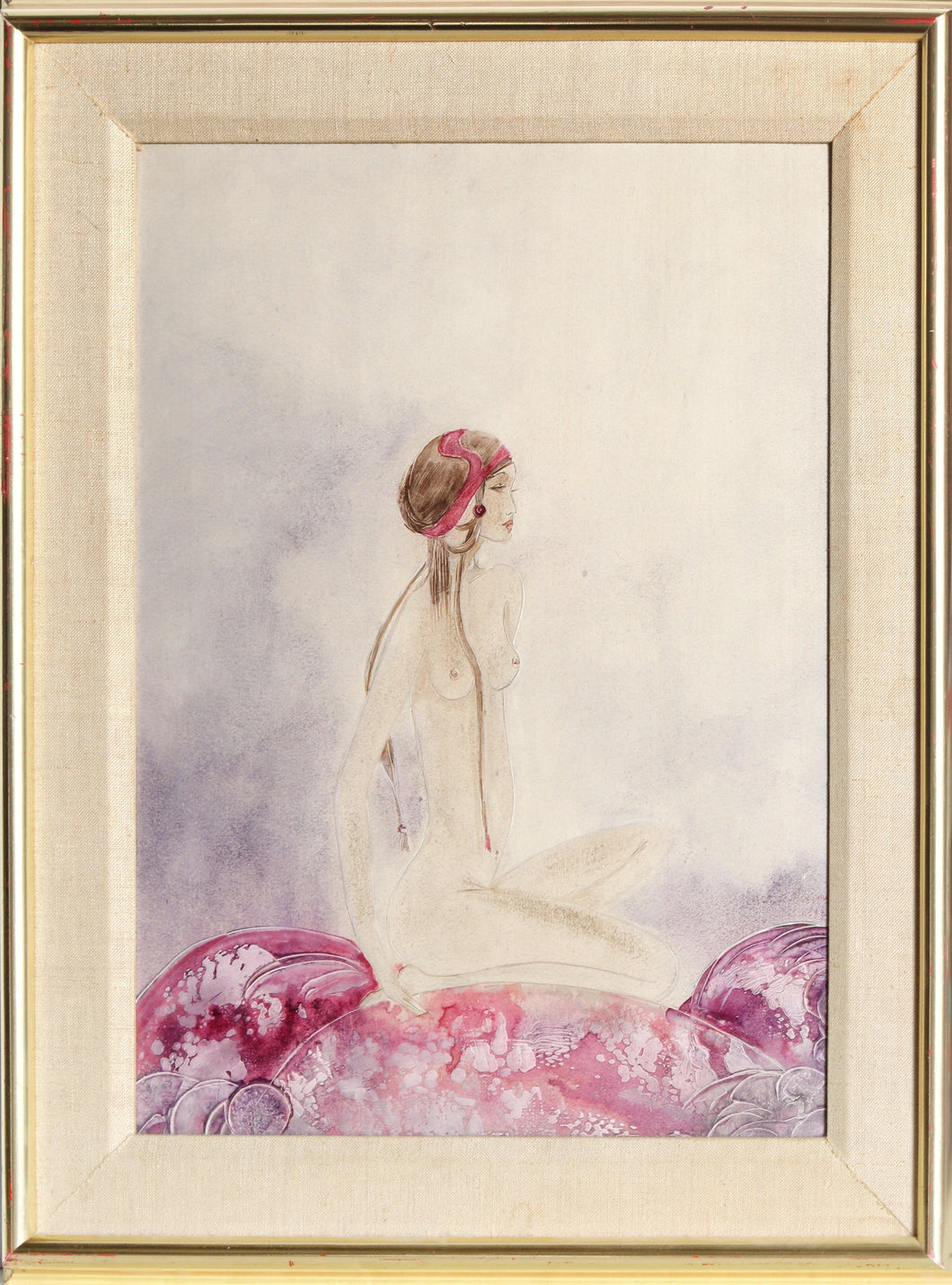 Female Nude in Pink Lithograph | Annie Minassian,{{product.type}}