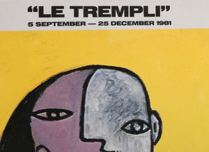 Femme A La Chaise Sur Fond Jaune ;Le Trempli Poster | Pablo Picasso,{{product.type}}