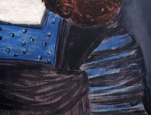 Femme a la Collerette Bleue Lithograph | Pablo Picasso,{{product.type}}