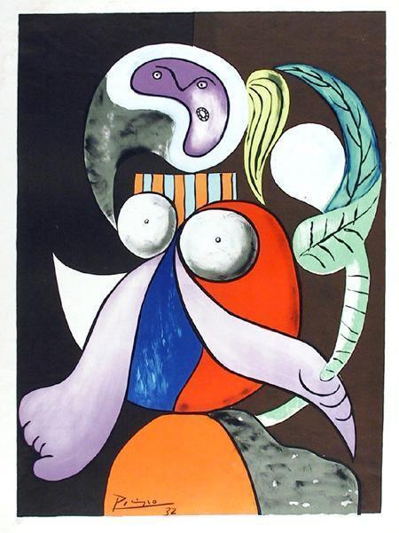 Femme a la Fleur Poster | Pablo Picasso,{{product.type}}