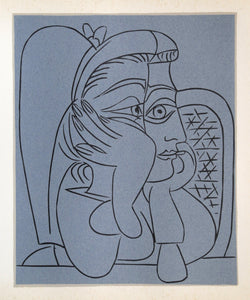 Femme Accoudee (19) Linocut | Pablo Picasso,{{product.type}}