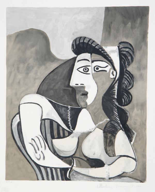 Femme Accoudee au Fauteuil Lithograph | Pablo Picasso,{{product.type}}