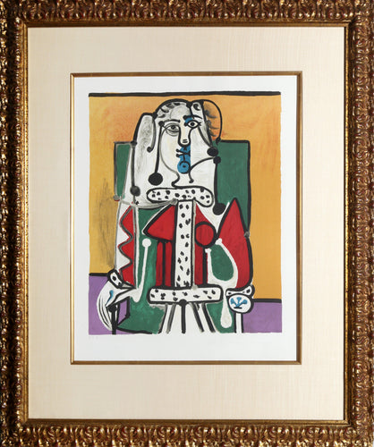 Femme Assise a la Robe d'Hermine, J-144 Lithograph | Pablo Picasso,{{product.type}}