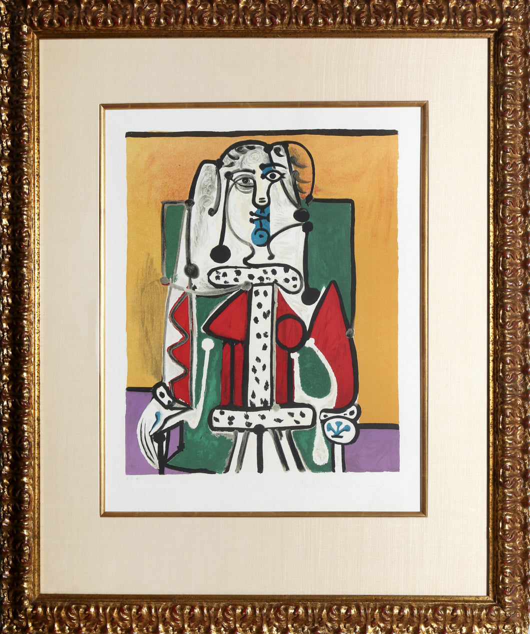 Femme Assise a la Robe d'Hermine, J-144 Lithograph | Pablo Picasso,{{product.type}}