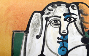 Femme Assise a la Robe d'Hermine, J-144 Lithograph | Pablo Picasso,{{product.type}}