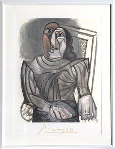 Femme Assise a la Robe Grise Lithograph | Pablo Picasso,{{product.type}}