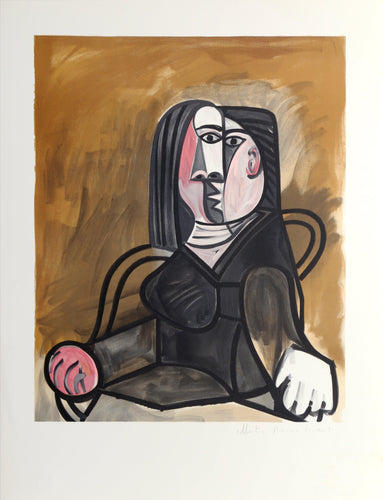 Femme Assise dans un Fauteuil Lithograph | Pablo Picasso,{{product.type}}