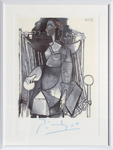Femme Assise dans un Fauteuil Tresse Lithograph | Pablo Picasso,{{product.type}}