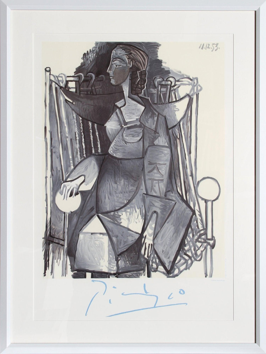 Femme Assise dans un Fauteuil Tresse Lithograph | Pablo Picasso,{{product.type}}