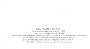 Femme Assise Devant sa Fenetre Lithograph | Pablo Picasso,{{product.type}}