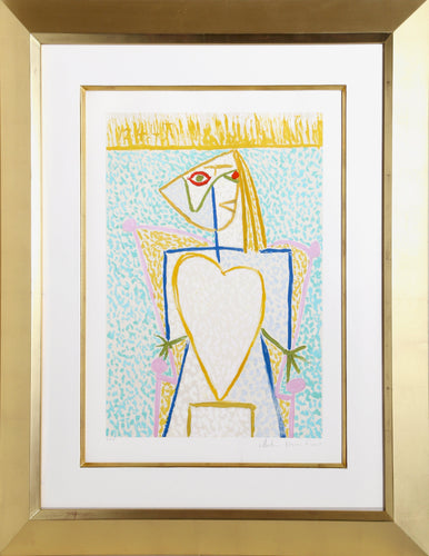 Femme au Buste en Coeur Lithograph | Pablo Picasso,{{product.type}}