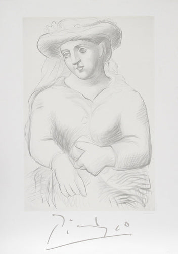 Femme au Chapeau et au Missel Lithograph | Pablo Picasso,{{product.type}}