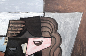 Femme au Corset Tesant un Livre Lithograph | Pablo Picasso,{{product.type}}