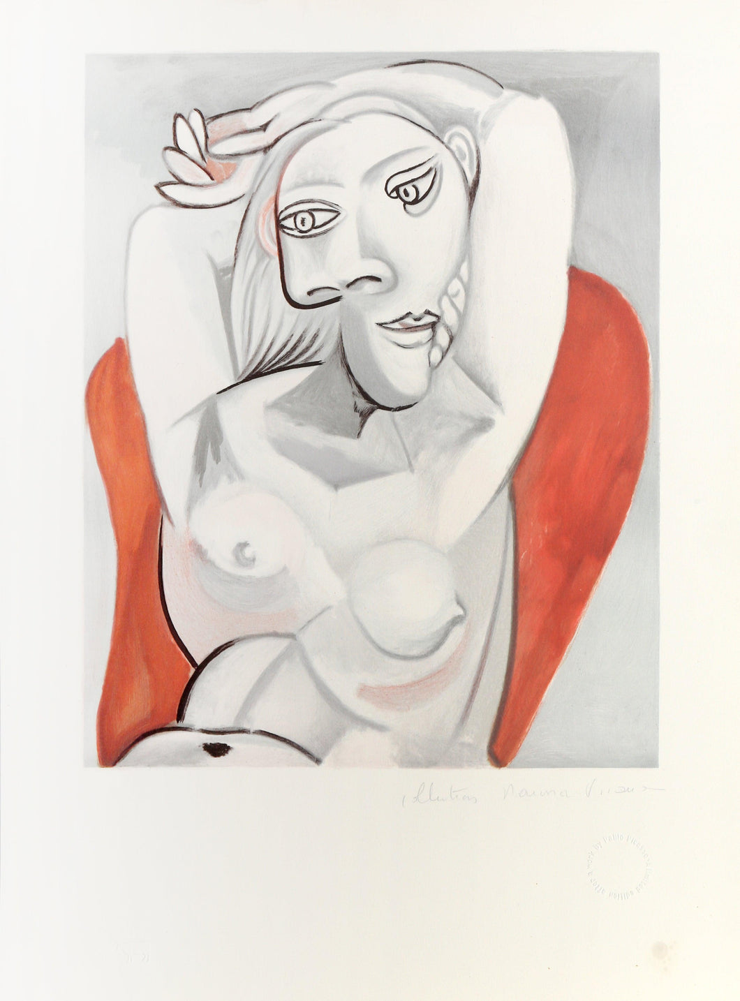 Femme au Fauteuil Rouge Lithograph | Pablo Picasso,{{product.type}}