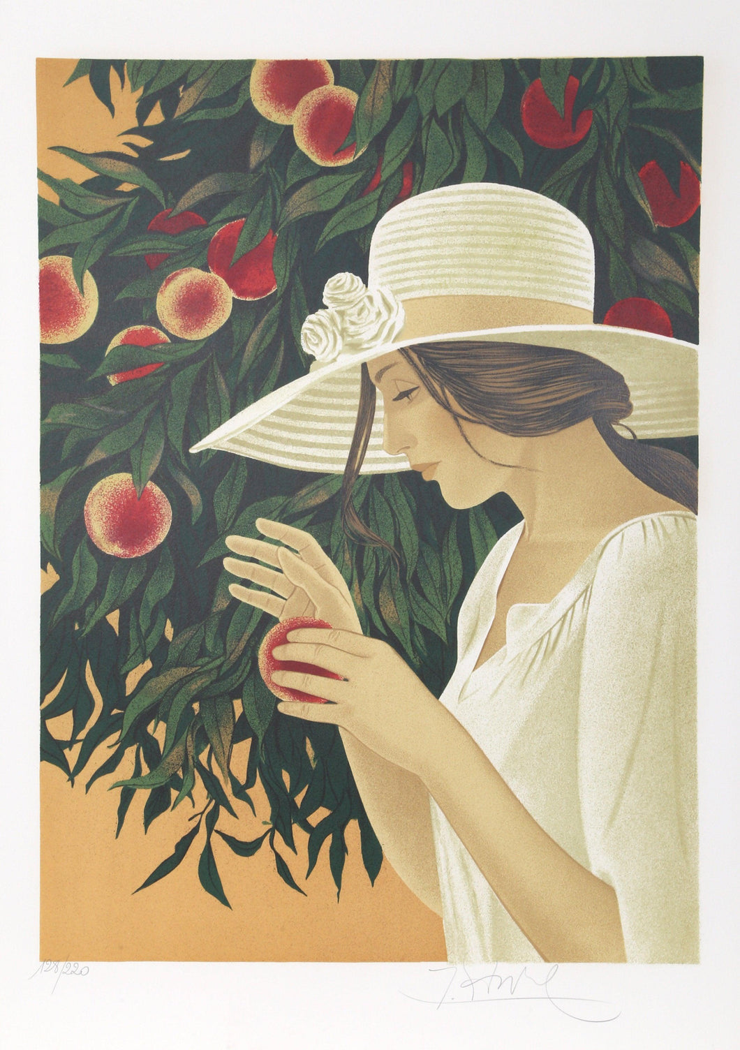 Femme au Pecher Lithograph | Yves Ganne,{{product.type}}