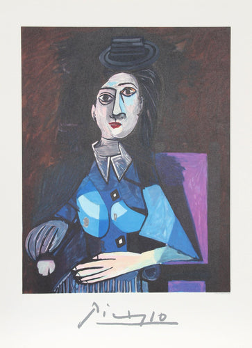 Femme au Petit Chapeau Rond, Assise (Dora Maar) Lithograph | Pablo Picasso,{{product.type}}