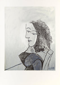 Femme aux Cheveux Bouclés Lithograph | Pablo Picasso,{{product.type}}