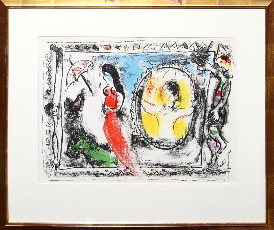 Femme avec Parapluie from Derriere Le Miroir Lithograph | Marc Chagall,{{product.type}}