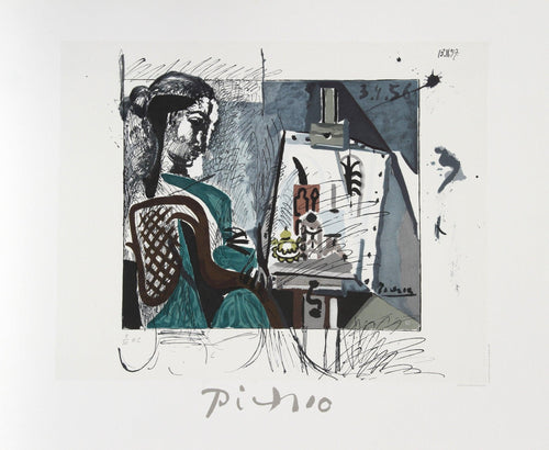 Femme Dans L'Atelier Lithograph | Pablo Picasso,{{product.type}}