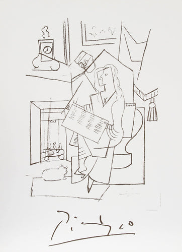 Femme dans un Fauteuil Lithograph | Pablo Picasso,{{product.type}}