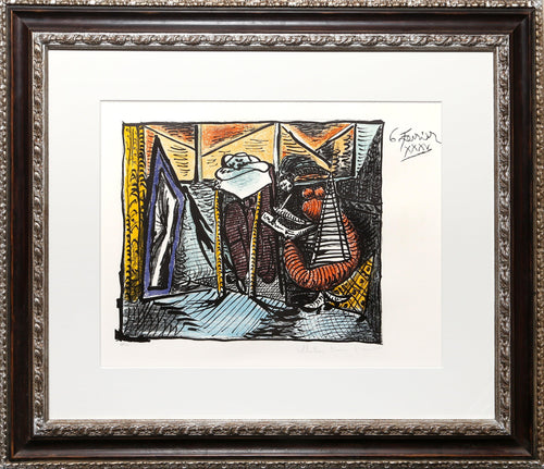 Femme Dessinant, Femme Assoupi Lithograph | Pablo Picasso,{{product.type}}