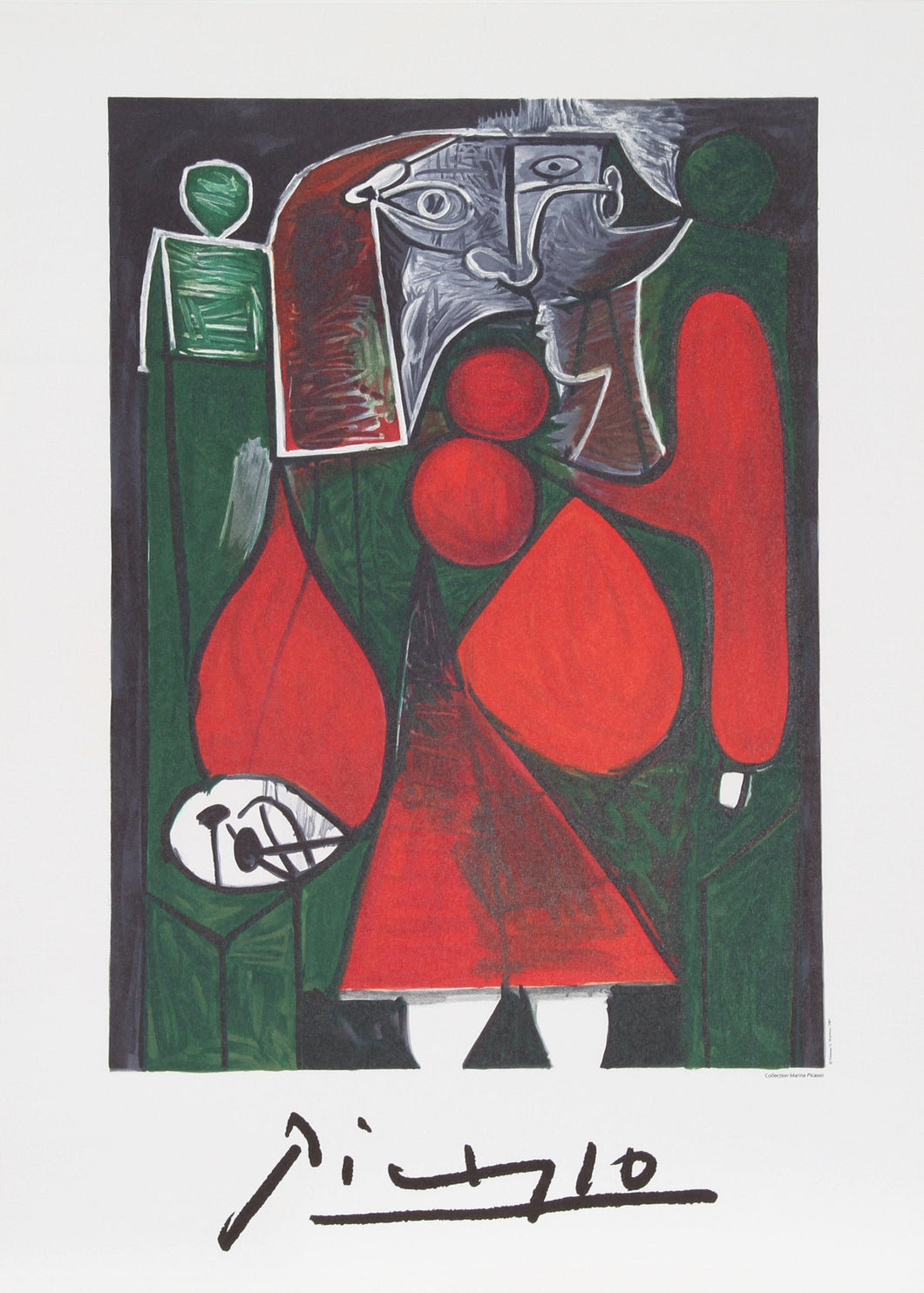 Femme en Rouge su Fauteuil Lithograph | Pablo Picasso,{{product.type}}
