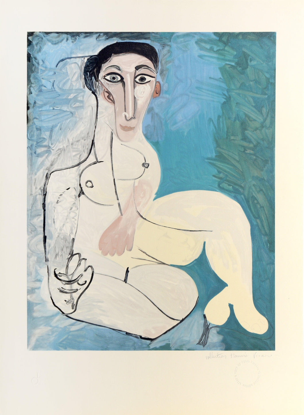 Femme Nue Assise dans l'Herbe Lithograph | Pablo Picasso,{{product.type}}