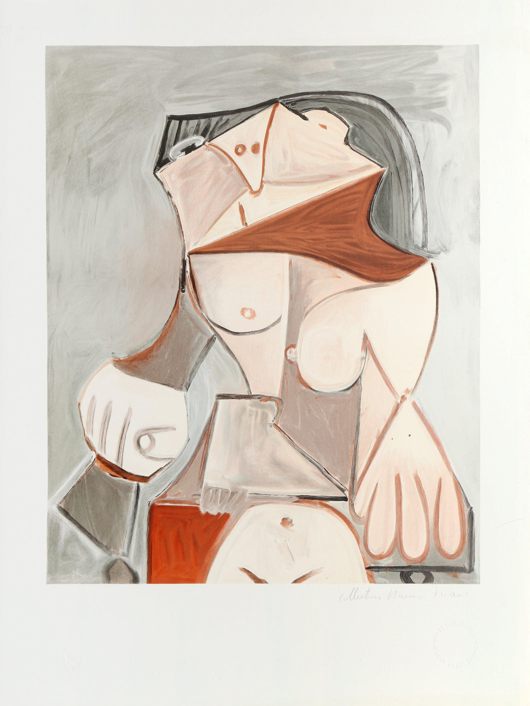 Femme Nue Assise Lithograph | Pablo Picasso,{{product.type}}