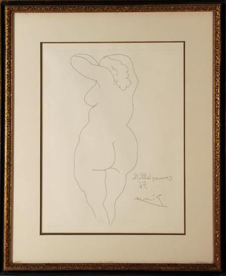 Femme Nue de Dos Etching | Pablo Picasso,{{product.type}}