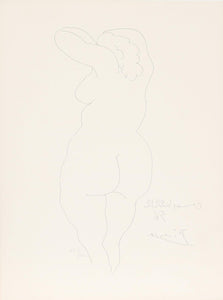 Femme vue de Dos Lithograph | Pablo Picasso,{{product.type}}