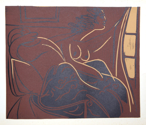 Femmes Regardant par la Fenetre (22) Woodcut | Pablo Picasso,{{product.type}}