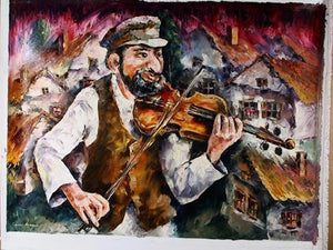 Fiddler on the Roof II Oil | Leonid Afremov,{{product.type}}