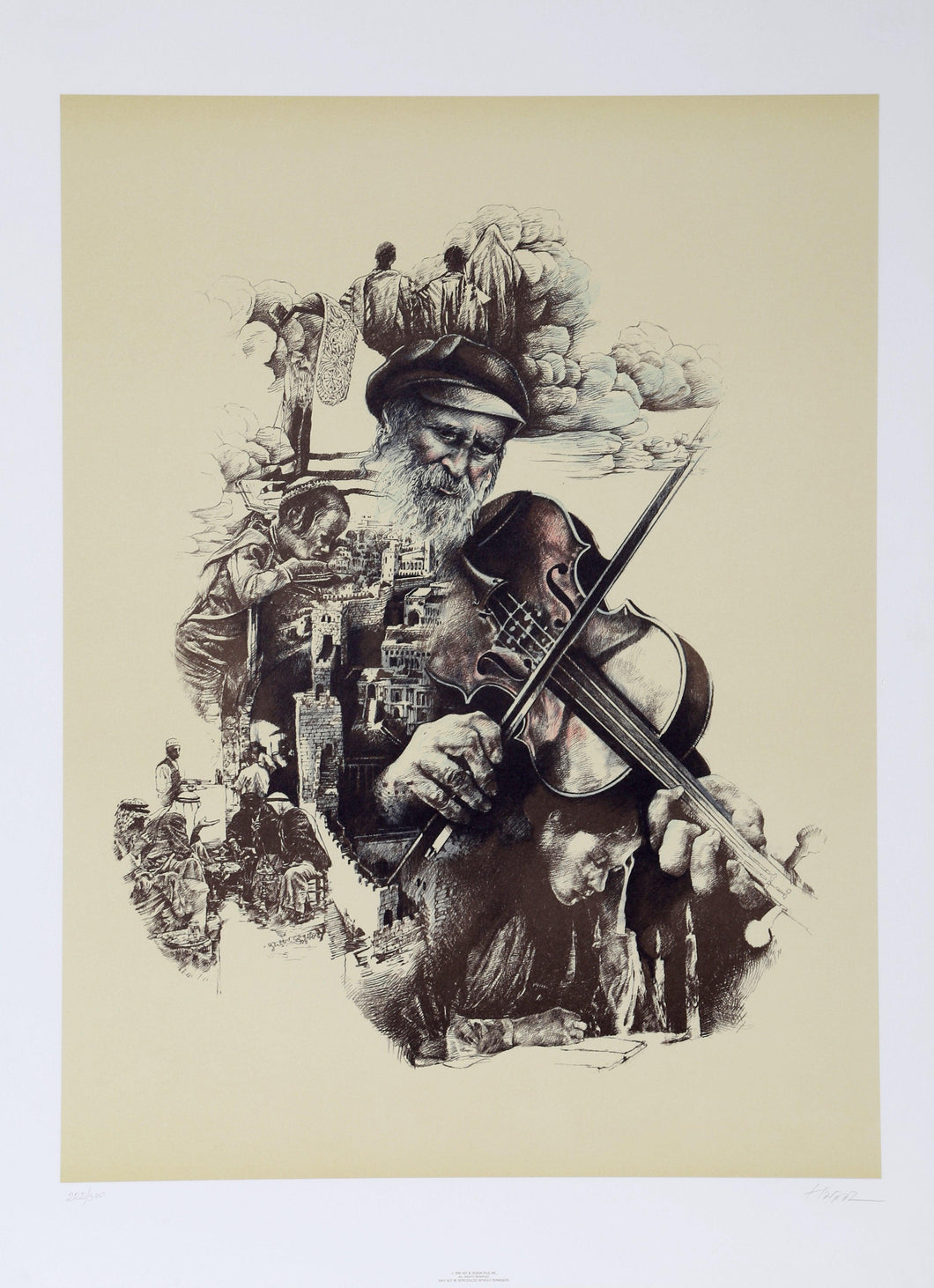 Fiddler on the Roof Lithograph | Ari Harpaz,{{product.type}}