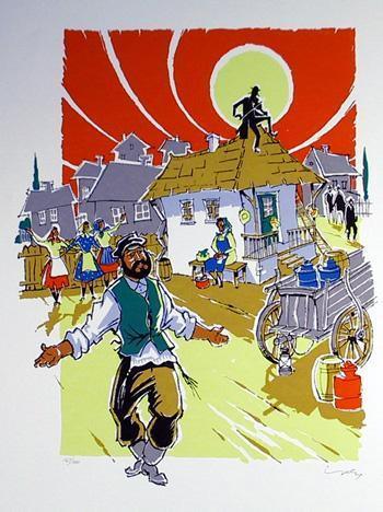 Fiddler on the Roof Lithograph | Joseph Ijaky,{{product.type}}