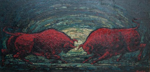 Fighting Bulls Oil | Charles Burdick,{{product.type}}