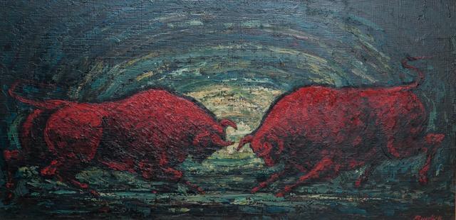 Fighting Bulls Oil | Charles Burdick,{{product.type}}