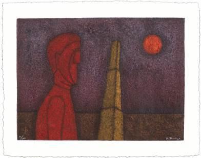 Figura en Rojo Mixed Media | Rufino Tamayo,{{product.type}}