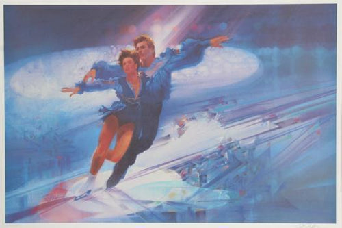 Figure Skating from the Visions of Gold Olympic Portfolio Lithograph | Robert Peak,{{product.type}}