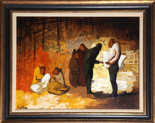 Figures in Conversation Oil | Andres Escartin,{{product.type}}