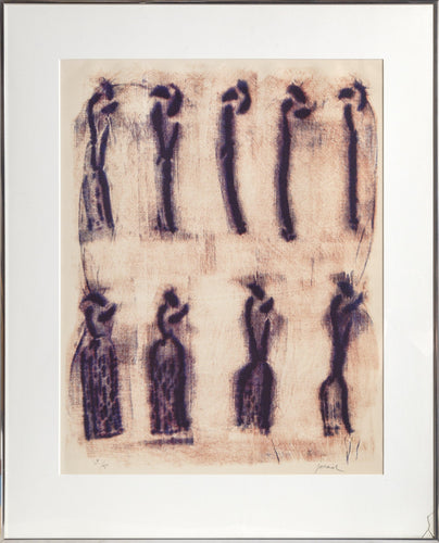 Fils Noir sur le Rouge Screenprint | Christian Jaccard,{{product.type}}