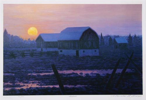 Fire Ball Lithograph | Norman R. Brown,{{product.type}}