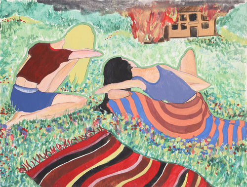 Fire Watchers Watercolor | L. Lee Abelard,{{product.type}}