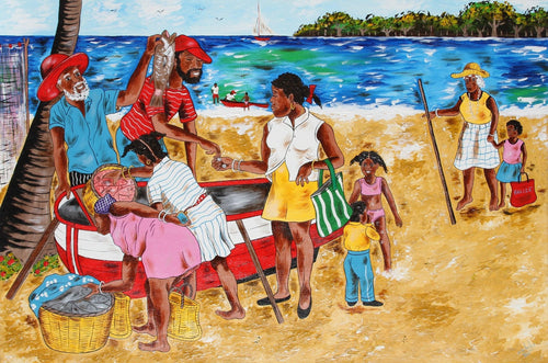 Fish Sellers Acrylic | Isiah Nicholas,{{product.type}}