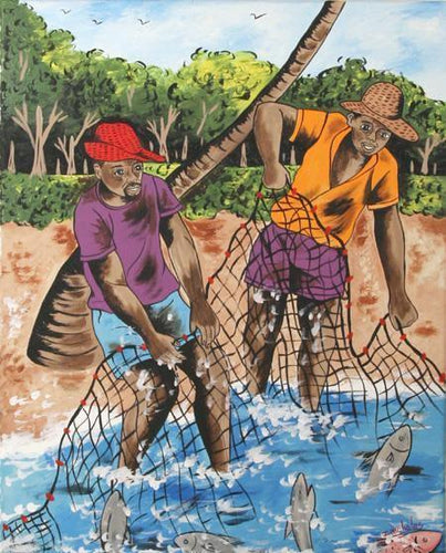 Fisherman and Nets17 Acrylic | Isiah Nicholas,{{product.type}}