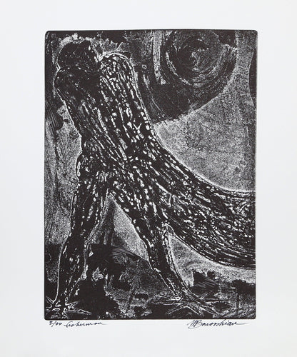 Fisherman Etching | Martin Barooshian,{{product.type}}