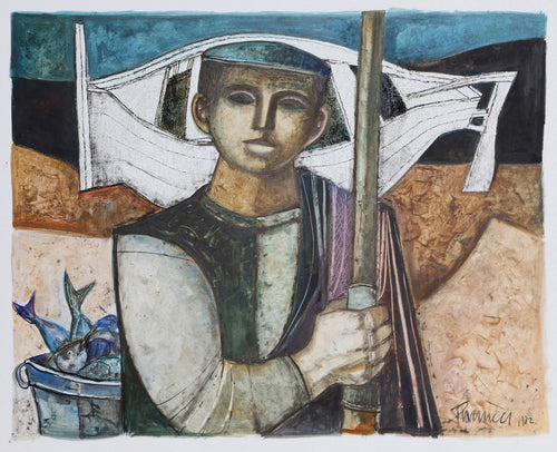 Fisherman Watercolor | Lucio Ranucci,{{product.type}}