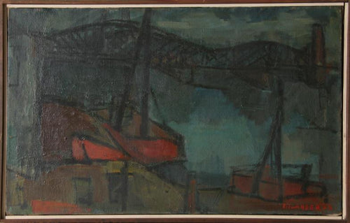 Fishing Boats and Bridge Oil | Jack Bilander,{{product.type}}