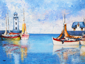 Fishing Boats II Oil | Vilany,{{product.type}}